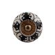 Cream Decorative Black Ceramic Knob